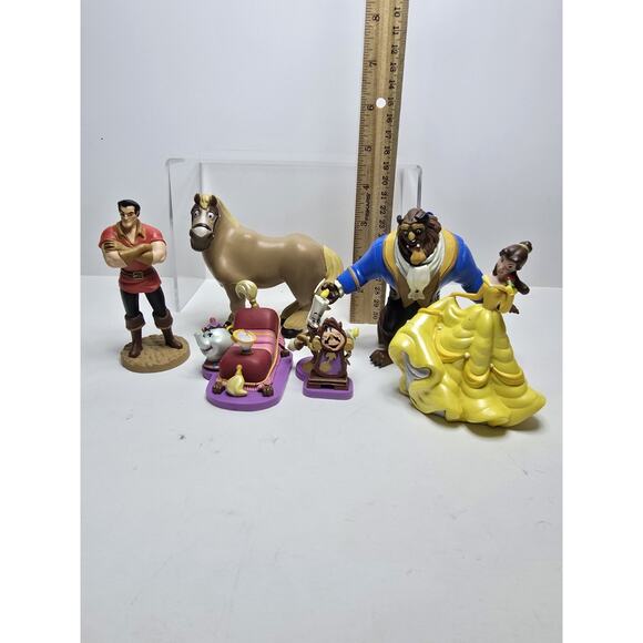 Disney Beauty and the Beast 6 Figure Set PVC 4 Inch - Picture 1 of 3